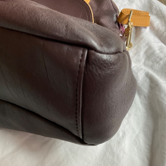 Leather Crossbody Foldover Bag by Emma Fox - Picture 14 of 16